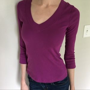 Magenta Quarter Length Sleeve Top